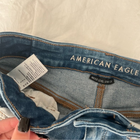 American Eagle High Rise Distressed Shortie Shorts - Picture 4 of 4
